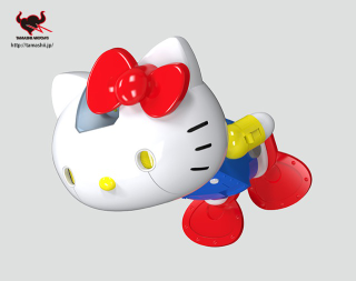 Illustration for article titled Hello Kitty in Super Robot Form